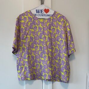 RHODE Purple and Yellow Short Sleeve Tee